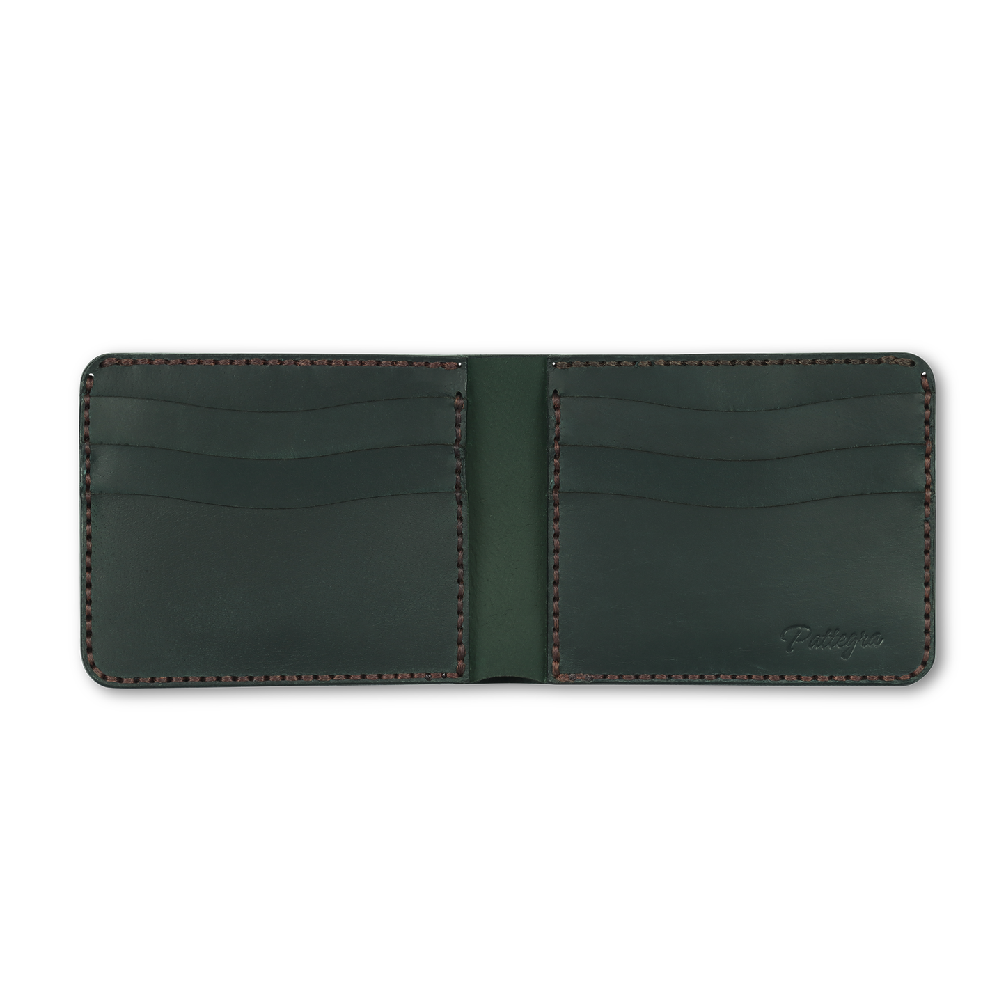 Green BiFold Wallet Inside