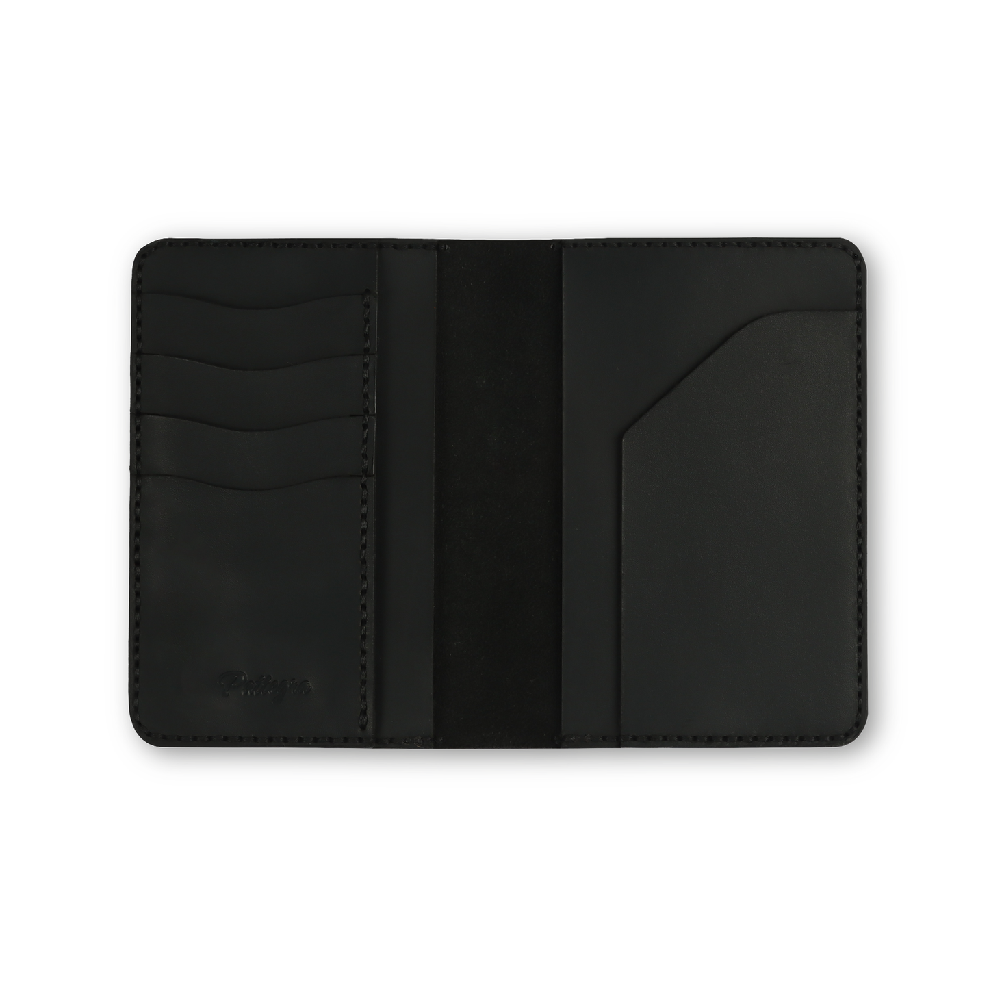 Black Passport Holder Inside