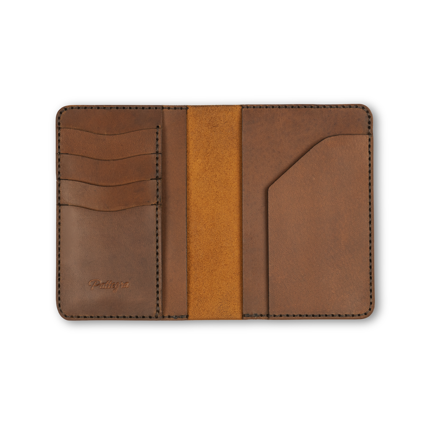 Brown Passport Holder Inside
