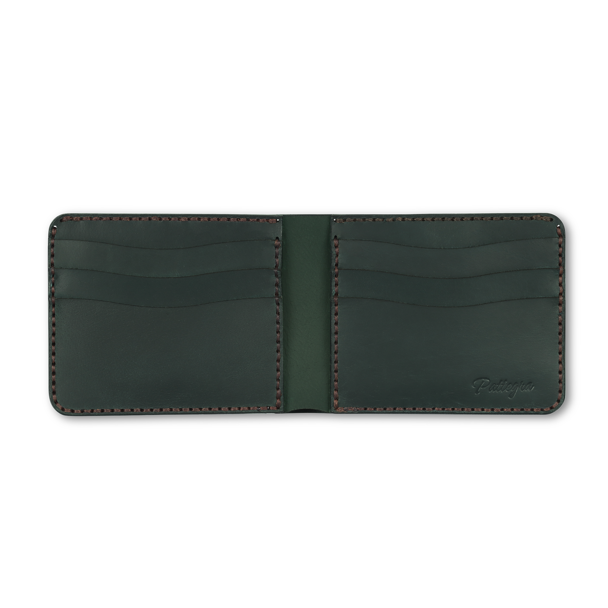 Green BiFold Wallet Inside